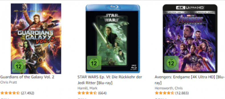 Amazon.com 3 fuer 2  Marvel Star Wars Werbeaktion 1