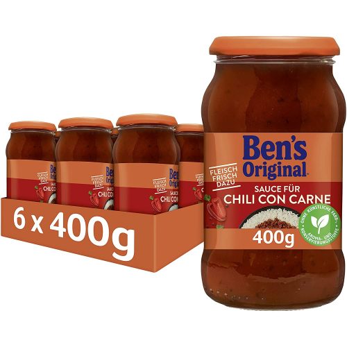Ben’s Original Sauce Chili con Carne 6 Gläser (6 x 400g) ab 6,97 € inkl. Prime-Versand