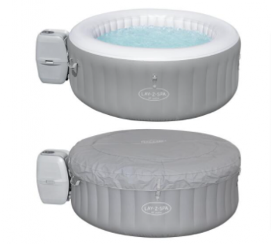 Bestway Whirlpool LAY Z SPA St. Lucia AirJet silbergrau weiss O 170 x 66 cm