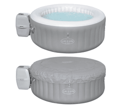 Bestway Whirlpool Lay Z Spa St. Lucia Airjet Silbergrau Weiss O 170 X 66 Cm