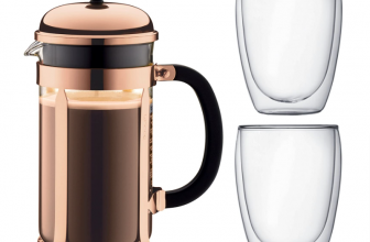 Bodum K1928 18 1 Chambord Set Kaffebereiter 8 Tassen mit 2 Glaeser 35 cl Doppelwand Pavina Chrom 1