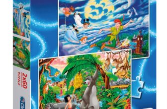 Clementoni 21613 Supercolor Disney Classic – Puzzle 2 x 60 Teile ab 5 Jahren buntes Kinderpuzzle mi