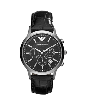 Emporio Armani Herren Chronograph Quarz Uhr mit Leder Armband AR2447 – Juwelier Harald Dringo GmbH