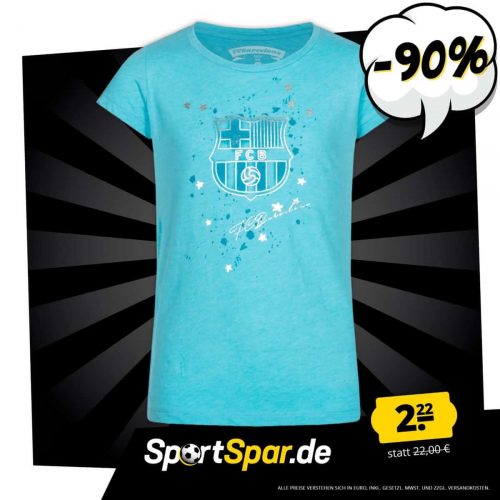 FC Barcelona Mädchen T-Shirt (Gr. 116 bis 164) für 2,11 € zzgl. 3,95 € Versand