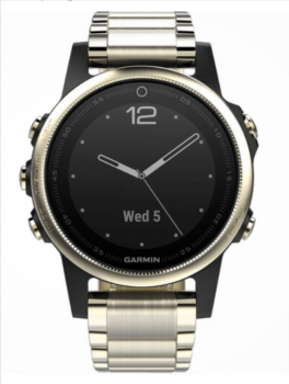 Garmin fenix 5s Saphir Smartwatch 010 01685 15 Champagne Metal