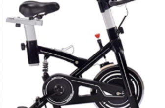 Heimtrainer Indoor Cycling Fahrrad Stationaer fuer Heim Cardio Training mit bequemem Sitzpolster Hand 1