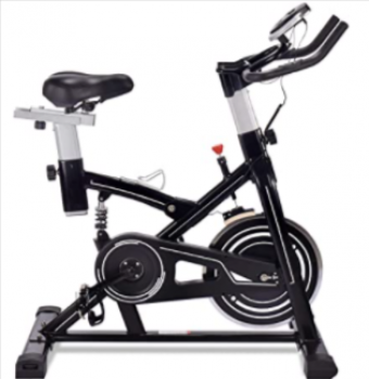 Heimtrainer Indoor Cycling Fahrrad Stationaer fuer Heim Cardio Training mit bequemem Sitzpolster Hand 1