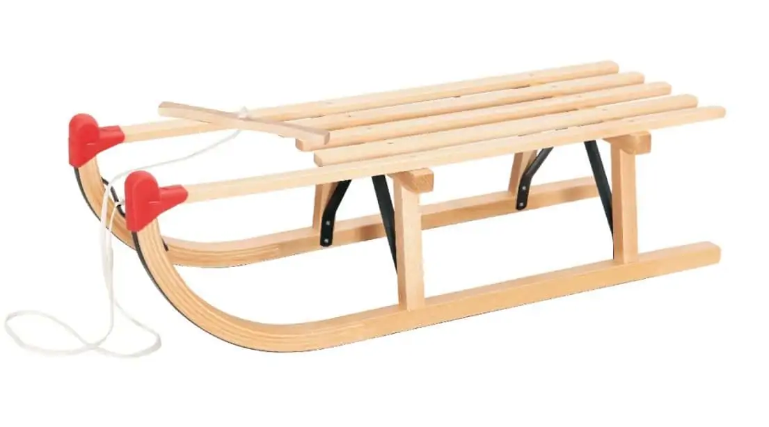 Globus Baumarkt: Holzschlitten Davos (100 x 34,5 x 25 cm) für 44,00 € inkl. Versands tatt 52,99 €