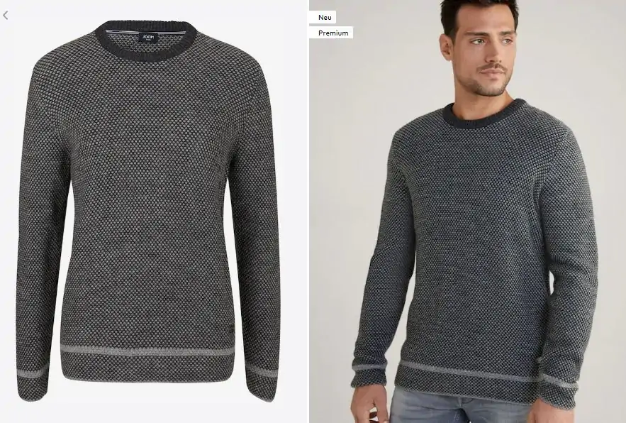 JOOP! Jeans Pullover „Zino“ in Grau (Gr. S bis XXL) für 81,86 € inkl. Versand statt 129,95 €