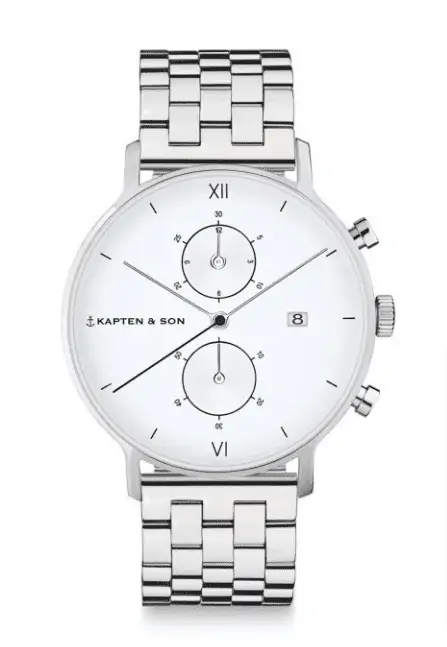 Kapten & Son Chrono Silver steel für 188,93 € inkl. Versand (statt 249,00 €)