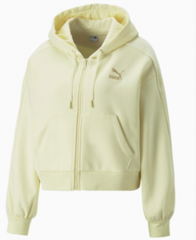 PUMA Velvet T7 Cropped Full Zip Hoodie Women