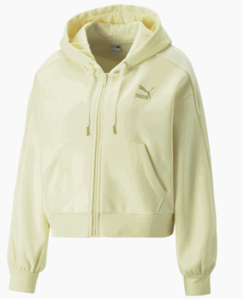 Puma Velvet T7 Cropped Damen Reißverschluss-Hoodie