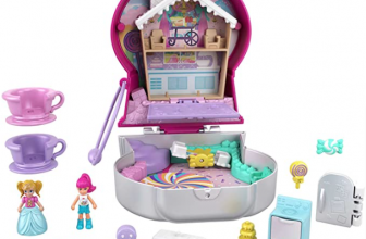 Polly Pocket GTN23 Kaugummiautomat Schatulle 2 kleine Puppen 5 Ueberraschungen 13 Zubehoerteile