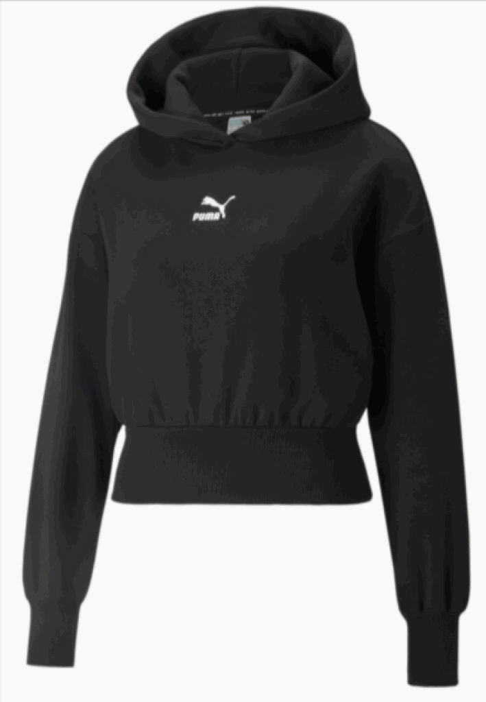 Puma Classics Cropped Fleece Damen Hoodie