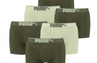 Puma Herren Boxershort Premium Sueded Cotton 6er Pack M L XL XXL Gruen 95 Baumwolle ohne Eingriff