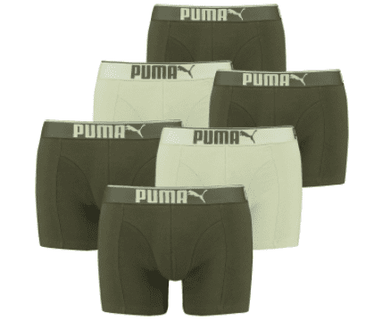 Puma Herren Boxershort Premium Sueded Cotton 6Er Pack M L Xl Xxl Gruen 95 Baumwolle Ohne Eingriff