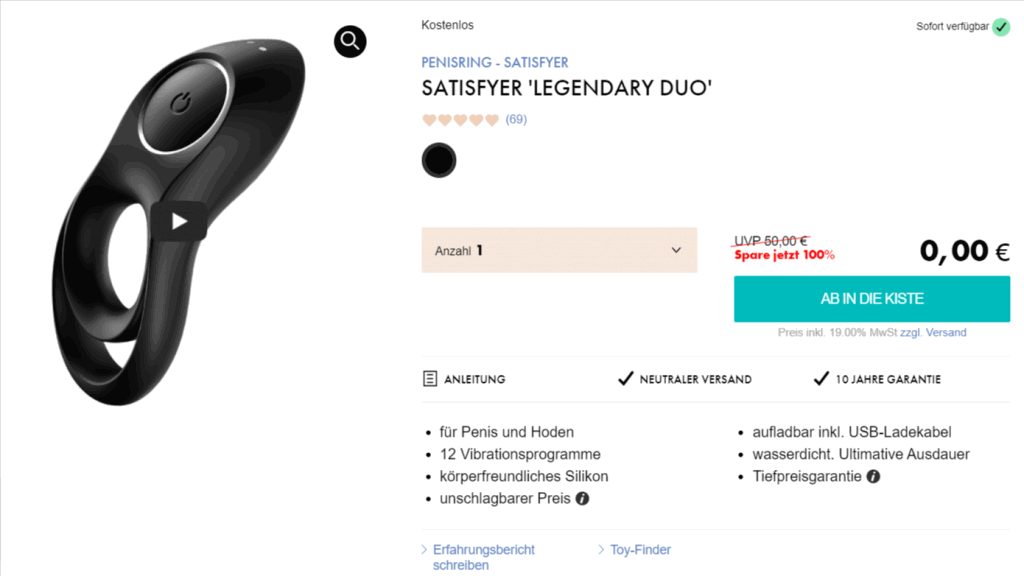 Satisfyer Legendary Duo Penisring 