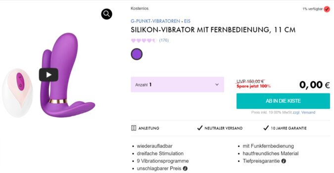 Silikon Vibrator mit Fernbedienung