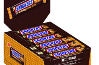 Snickers Creamy Peanut Butter   Milchschokolade gefuellt mit Erdnussbutter Karamell und Erdnuessen