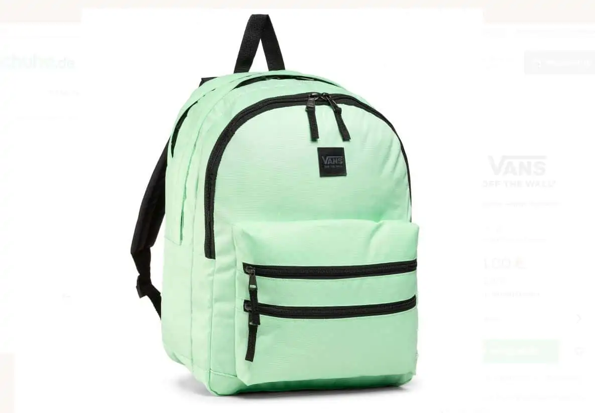 VANS Schoolin It Bac Rucksack in grün für 27,50 € inkl. Versand statt 36,00 €