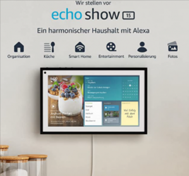 Wir stellen vor  Echo Show 15   156 Zoll Smart Display in Full HD fuer ein organisiertes Familienle