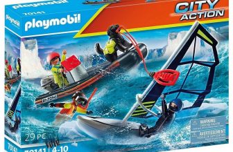 playmobil city action seenot polarsegler rettung mit schlauchboot 70141