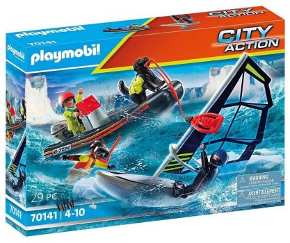 playmobil city action seenot polarsegler rettung mit schlauchboot 70141