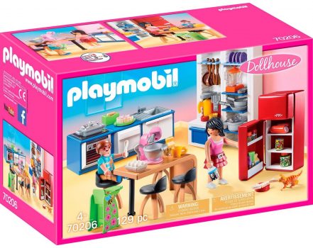 playmobil dollhouse familienkueche 70206