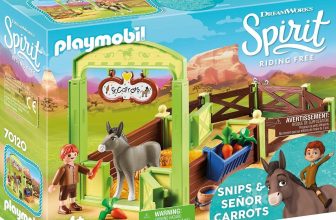 playmobil spirit riding free pferdebox snips herr karotte 70120