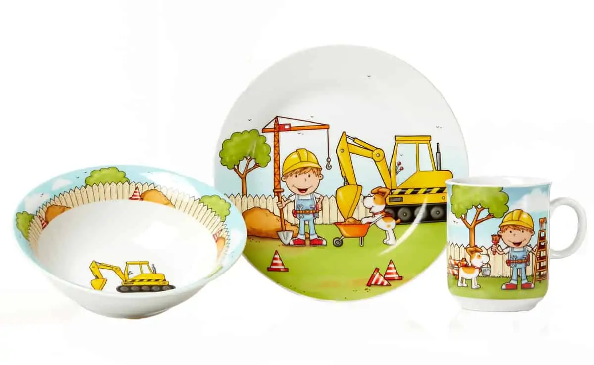 Ritzenhoff & Breker Bauarbeiter Kinder-Geschirrset (3-teilig) für 8,59 € [Prime] statt 17,85 €