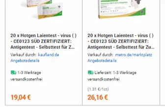 20 x Hotgen Laientest virus CE0123 SUeD ZERTIFIZIERT  Antigentest Selbsttest fuer Zuhause 1