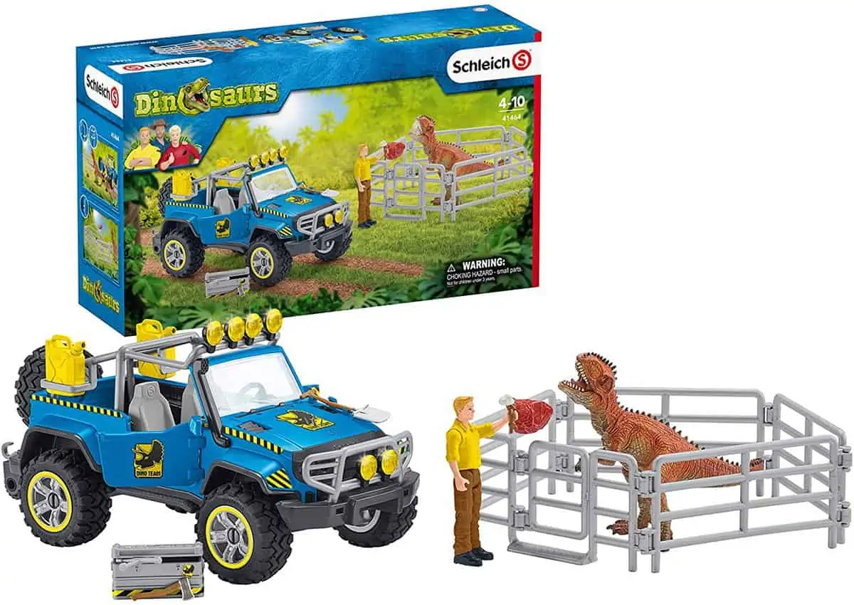 Schleich 41464 Dinosaurs Spielset – Geländewagen mit Dino-Außenposten für 19,94 € [Prime] statt 24,89 €