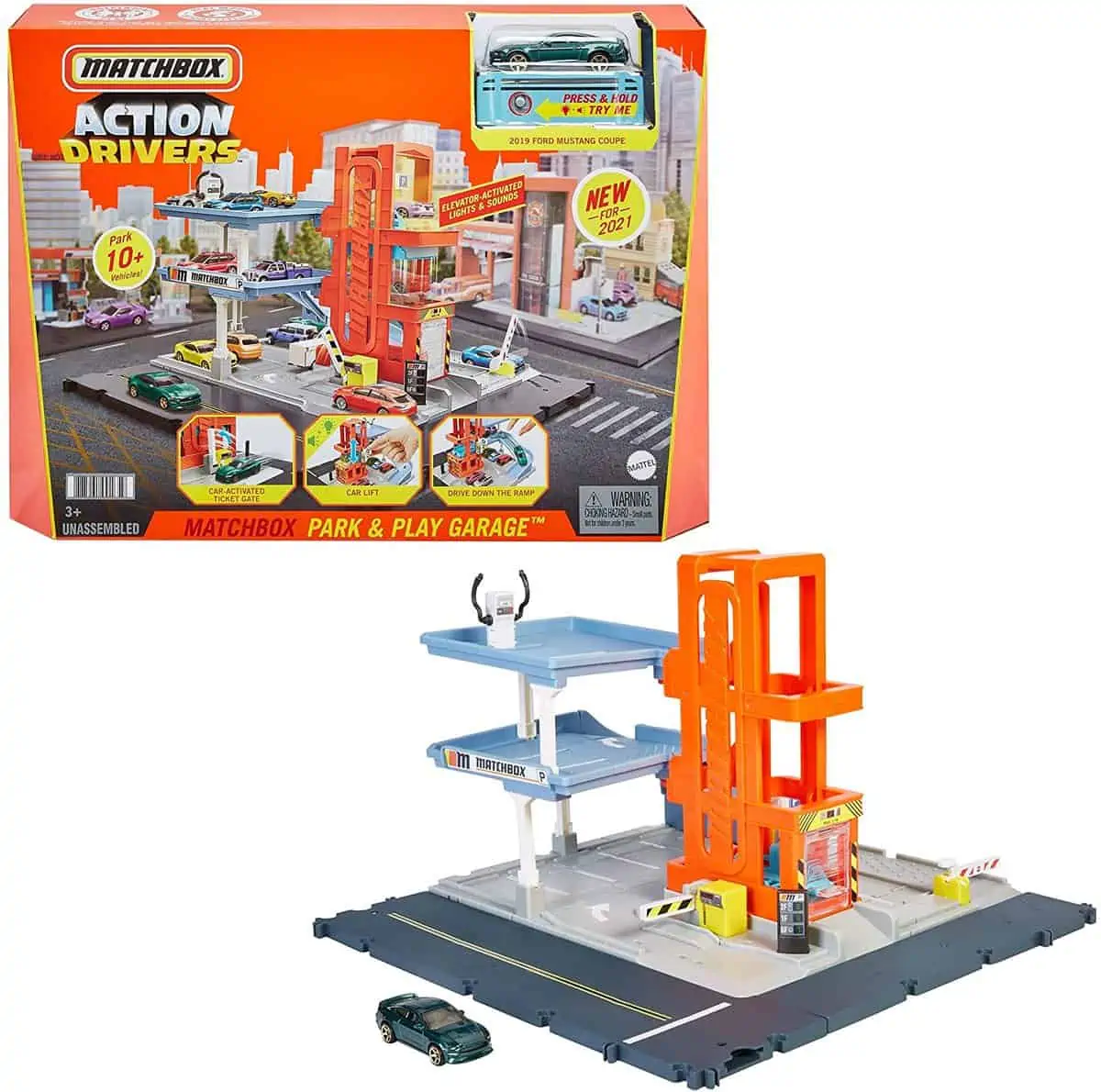 Matchbox HBL60 – Action Drivers Parkgarage Spielset mit 1 Fahrzeug für 17,19 € [Prime] statt 27,94 €