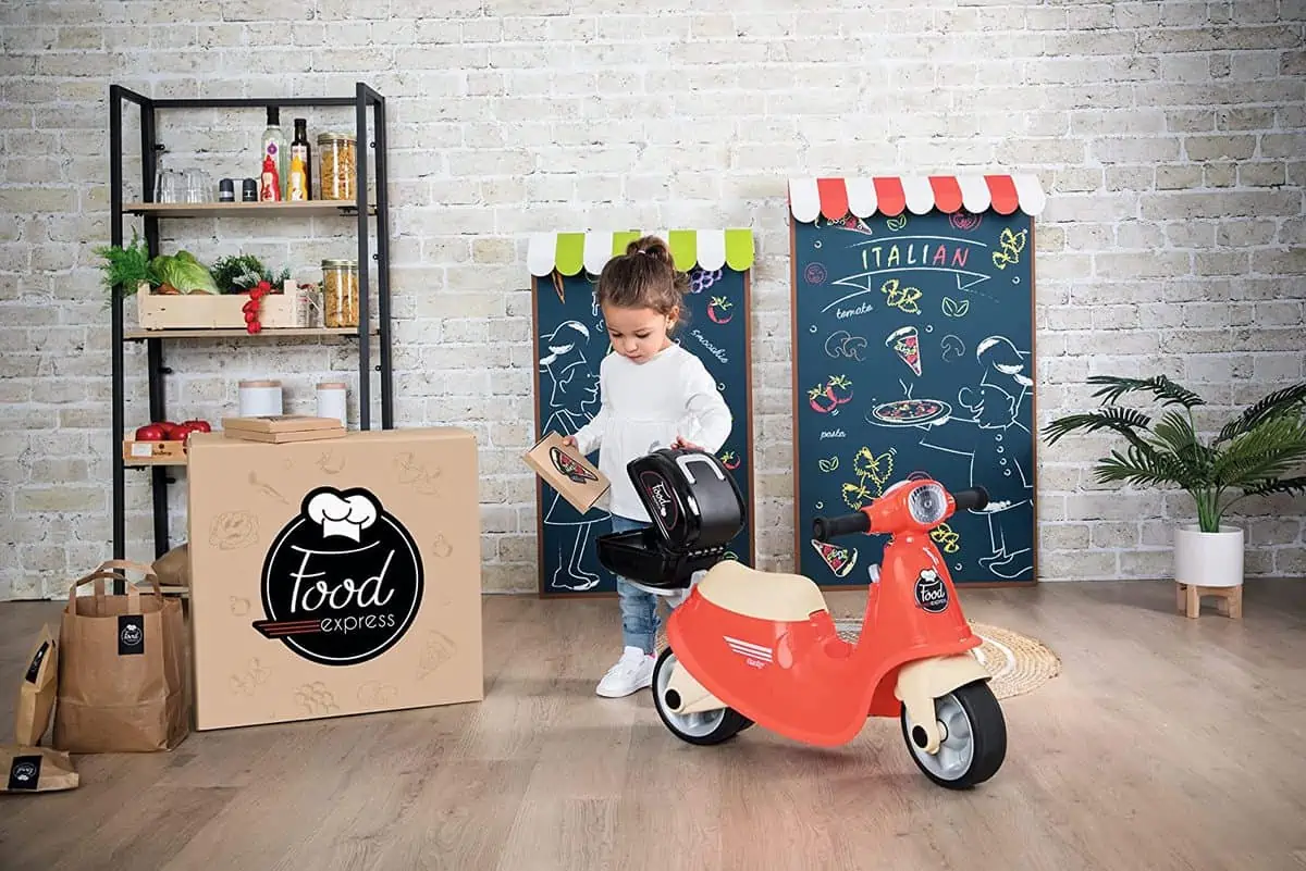 Smoby – Scooter Food Express – Lieferexpress Laufrad in rot für 28,13 € [Prime] statt 43,98 €