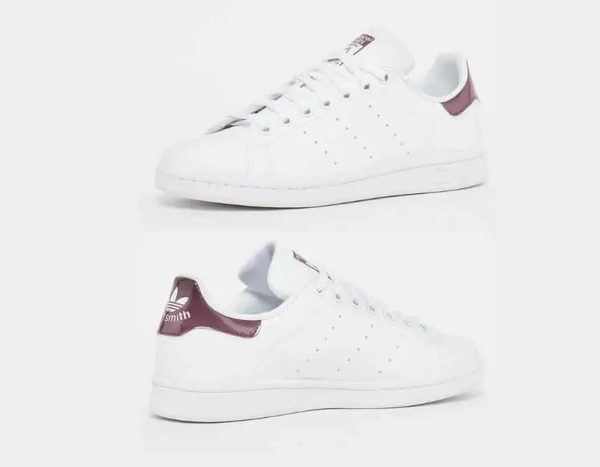 adidas Originals Stan Smith Sneakers in white/quiet crimson (Gr. 36 bis 38 2/3) für 43,99 € inkl. Versand statt 54,98 €