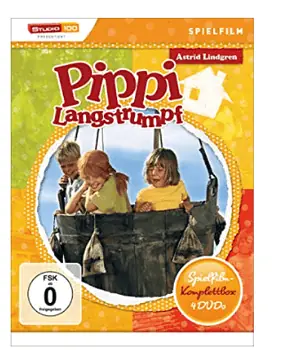 Astrid Lindgren  Pippi Langstrumpf Spielfilm Komplettbox 4 DVDs Digital restauriert  Amazon.de