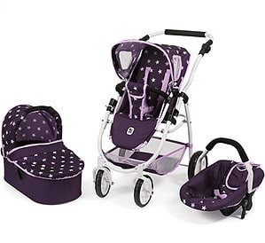 Bayer Chic 2000 637 71 Kombi Puppenwagen Emotion 3In1 All In Stars Lila Amazon.de Spielzeug