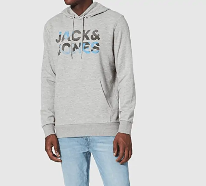 JACK & JONES Male Hoodie Sweat in Light Grey Melange für 14,99 € inkl. Versand (statt 23,98 €)
