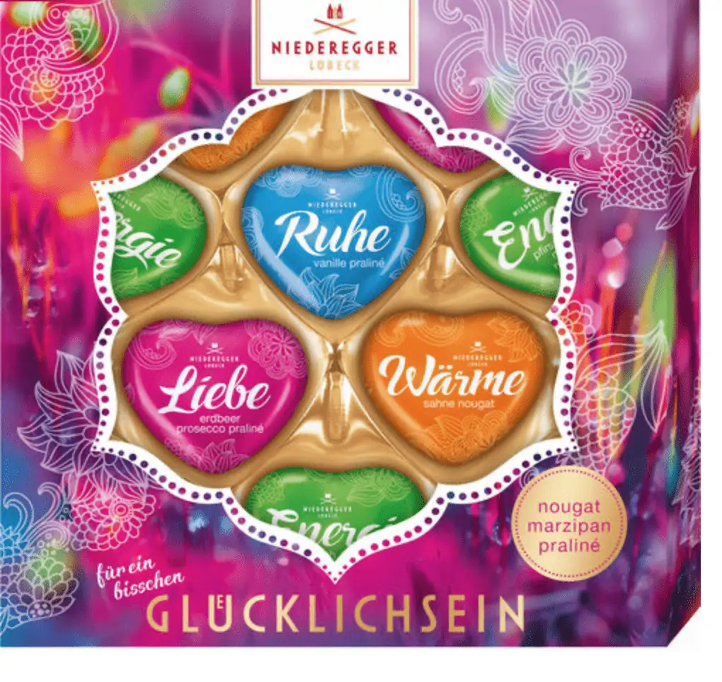 Niederegger Herzen-Sortiment 135g für 9,94 € statt 12,40€ inkl. Versand