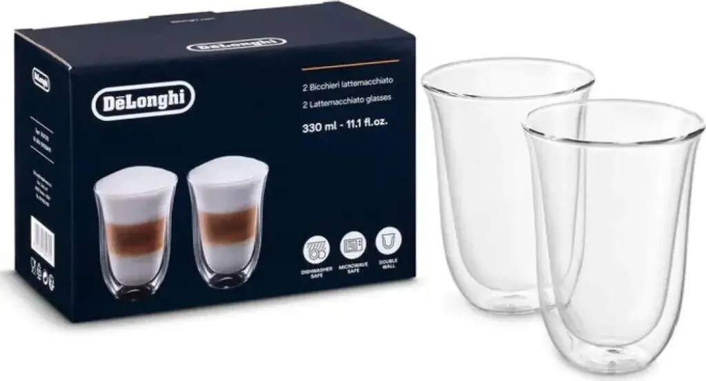 2er-Set Delonghi Kaffeegläser (220 ml)