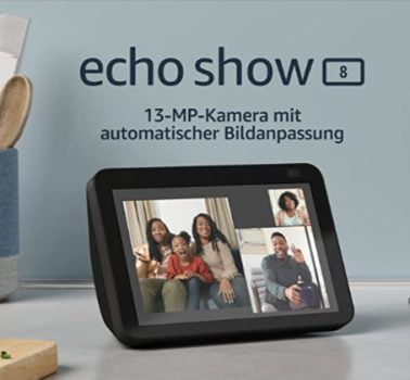 Echo Show 8 2 Generation 2021 HD Smart Display mit Alexa und 13 MP Kamera Anthrazit Zertifiziert und generalueberholt Amazon de Amazon Geraete Zubehoer