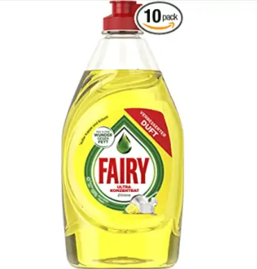 Fairy Zitrone Ultra Konzentrat Hand-Geschirrspülmittel, 10er Pack (10 x 450 ml) ab 7,42 €  (Prime)