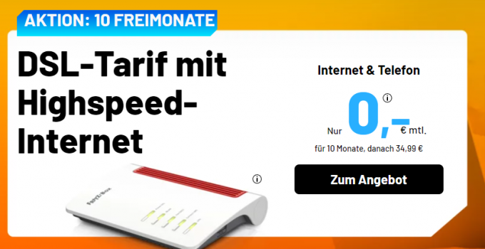 Goenn Dir den Highspeed DSL Tarif von sim.de  1