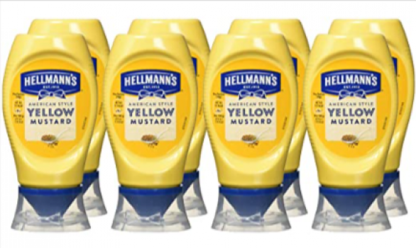 Hellmanns American Style Yellow Mustard Senf Klassisch mild wuerziger Senfgeschmack 8er Pack 8 x