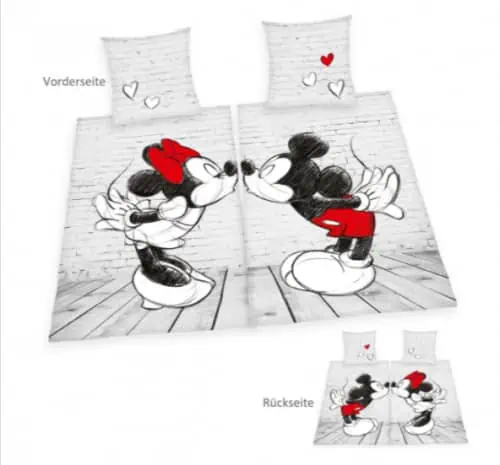Herding Bettwäsche Minnie und Mickey Mouse im Partnerpack (2x80x80+2x135x200cm) für 33,89 € inkl. Versand