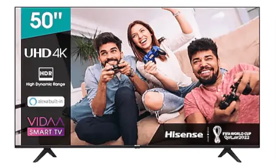 Hisense AE7000F 126cm (50 Zoll) Fernseher (4K Ultra HD, 60 Hertz) für 289,99 € inkl. Versand statt 439,00 €