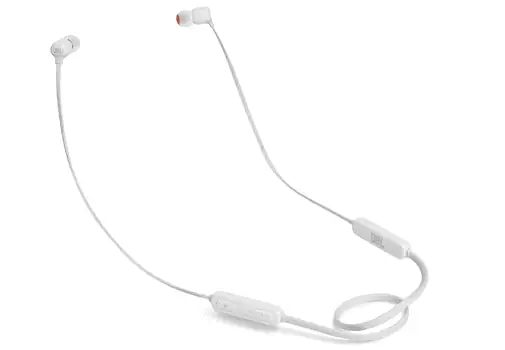 JBL Tune110BT In Ear Bluetooth Kopfhörer in Weiss – Kabellose Ohrhörer mit integriertem Mikrofon – Mu