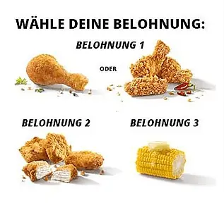 Gratis: kleines KFC Fast Food kostenlos gegen Umfrage