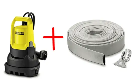 Kärcher Schmutzwasser-Tauchpumpe SP 5 Dual  + Kärcher Gewebeschlauchset 1, 1/4 Zoll (10 m) für 62,51 € (Prime)