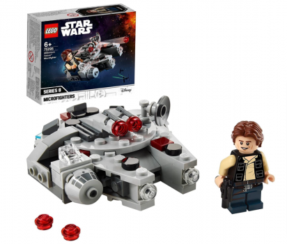 LEGO 75295 Star Wars Millennium Falcon Microfighter Spielzeug mit Han Solo Minifigur für 6 jährige J